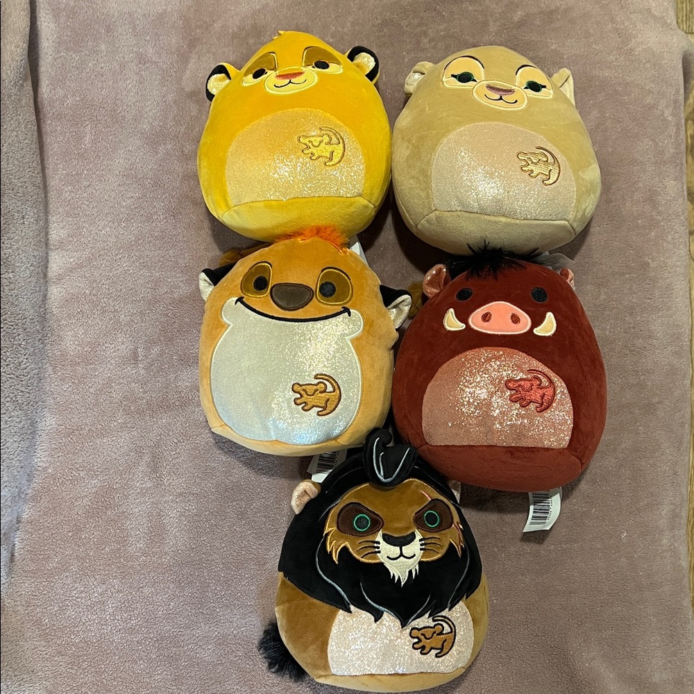 Original Squishmallows Disney Lion King Complete Set